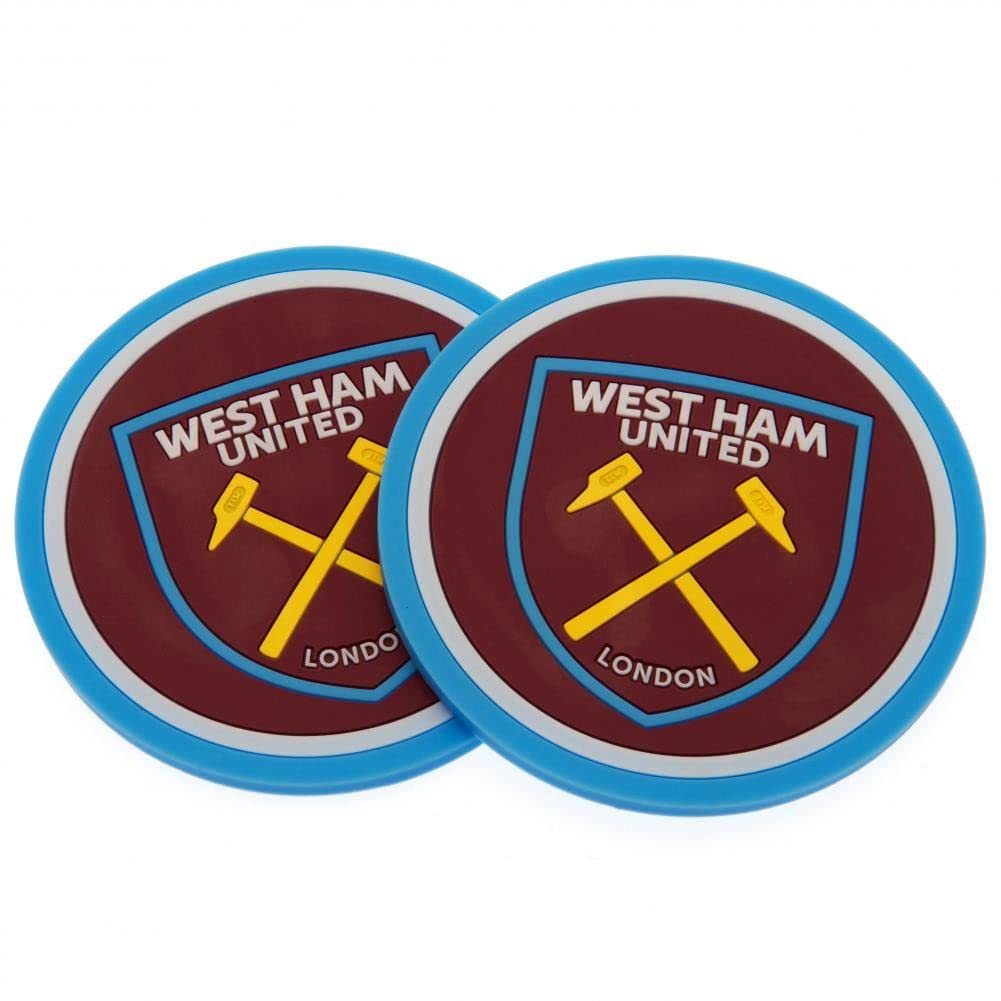 West Ham United F.C.. 2pk Coaster Set Official Merchandise