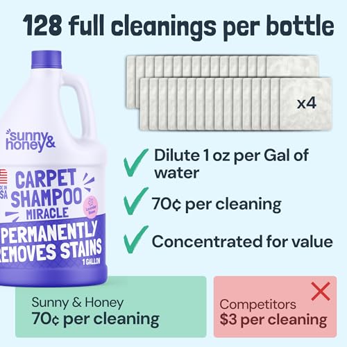 Sunny & Honey Carpet Cleaner Shampoo Solution for Machines, 1 Gal Lavender by Sunny & Honey - Image 5