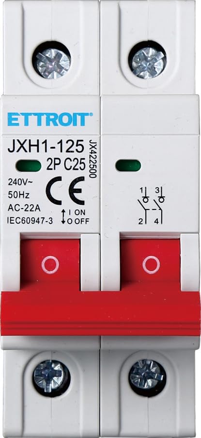 ETTROIT INTERRUTTORE DI ISOLAMENTO SEZIONATORE 2P 25A 220V