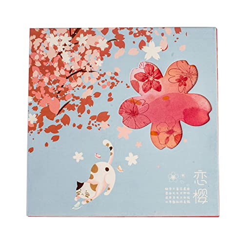 Papel de Origami Dupla Face Rosa Flores Estampas Variadas 17x17cm - 50 unidades