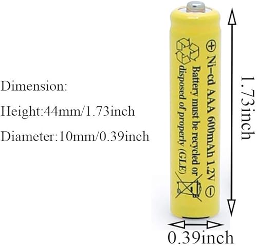 Miniatura 6 de XUNTU Batería solar AA 1.2V 800mAh NiCd Combo con AAA 1.2V 600mAh NiCd para luces de jardín exteriores