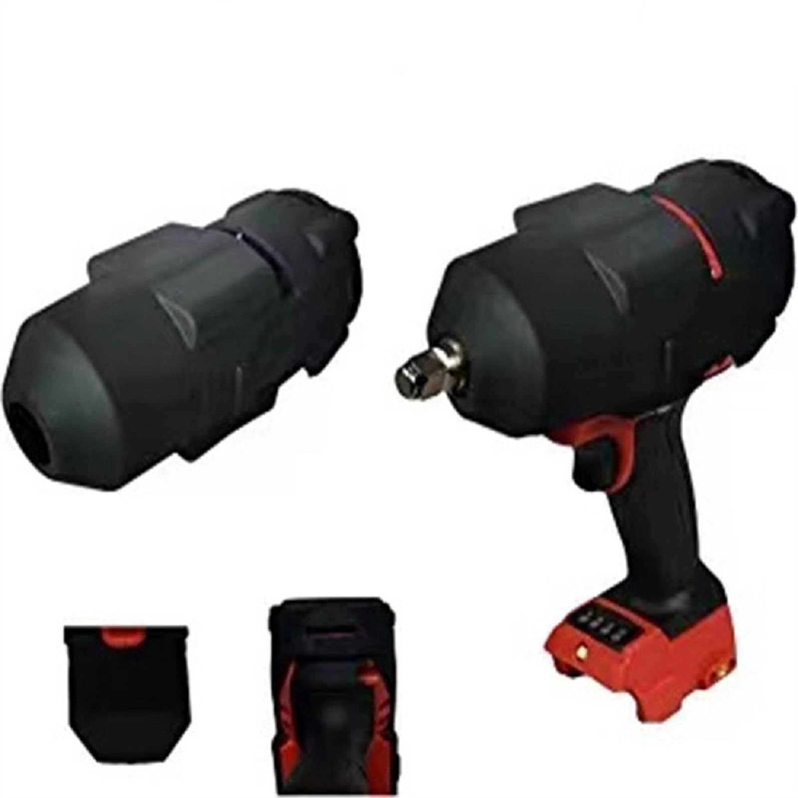 BODYA High Torque Impact Wrench Boot Rubber Protective Boot for Milwaukee M18 49-16-2767 Black - Image 3