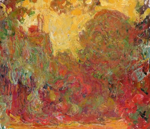 Tableau Toile Monet La Roseraie, peinture décorative murale et affiche d'art 60x90cm
