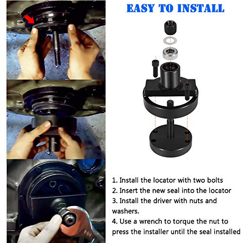 Crankshaft Rear Main Seal Wear Sleeve Installer Tool Replace Jdg476 Jdg477 Jdg478 For John Deere 4000, 4010, 4020, 4040, 4230, 6404, 6466, 6076 7.6L #TOP2