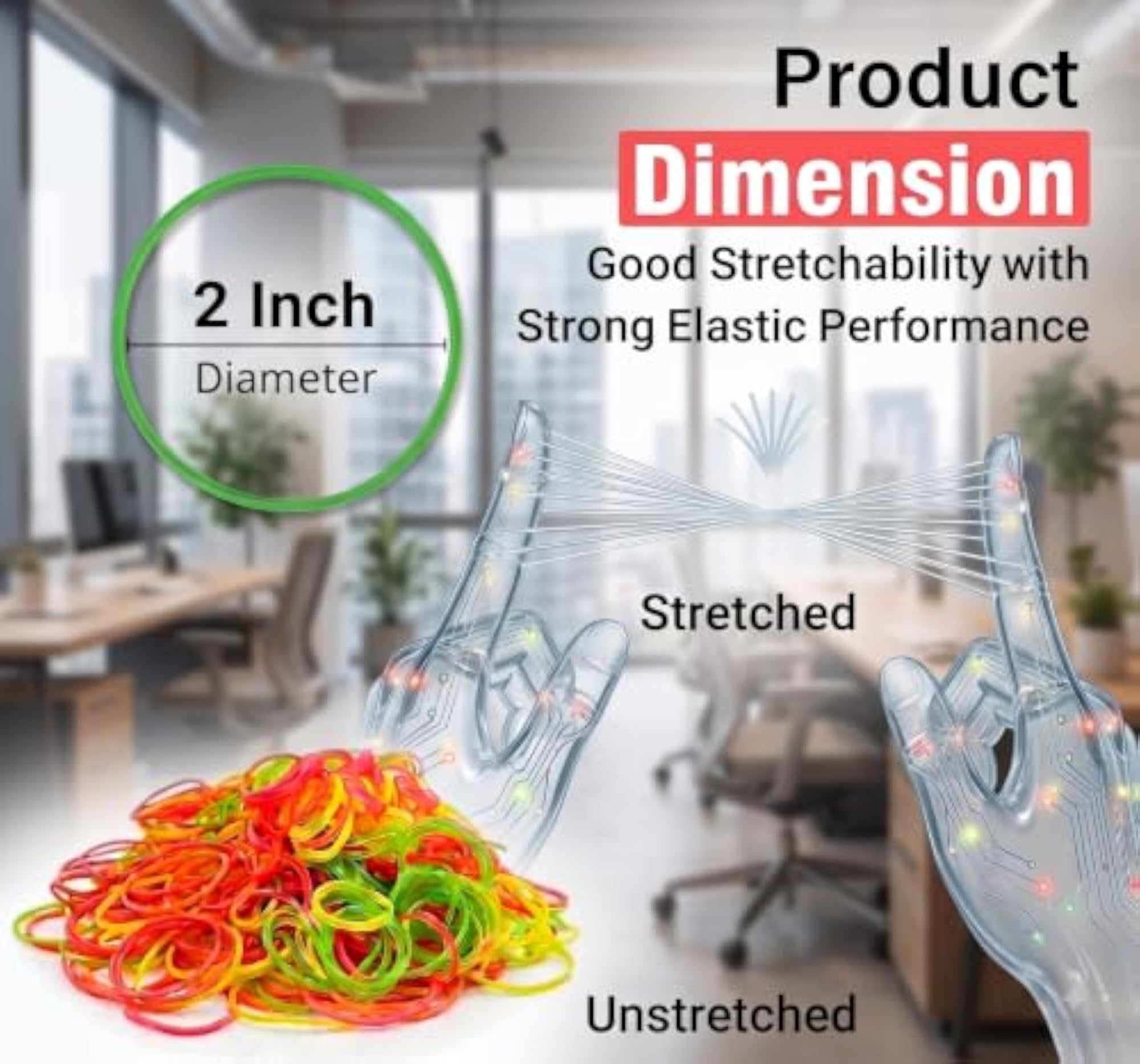 Rubber Bands Strong & Durable Heavy Duty Elastic for Daily Household Use