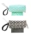 Oh Baby Bags Diaper Bag Clip-On Dispensers with Disposable Bags for Dirty Diapers and Other Messes -Set of 2 - Sea Dots and Gray Dots