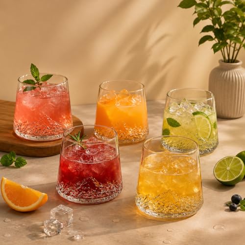 Image of WRINGO 230ml Italian Premium Juice Glasses and Transparent Water Glass Medium Size Tumbler Glasses for Drinking Water and Cocktail WR-16 (Set of 6)