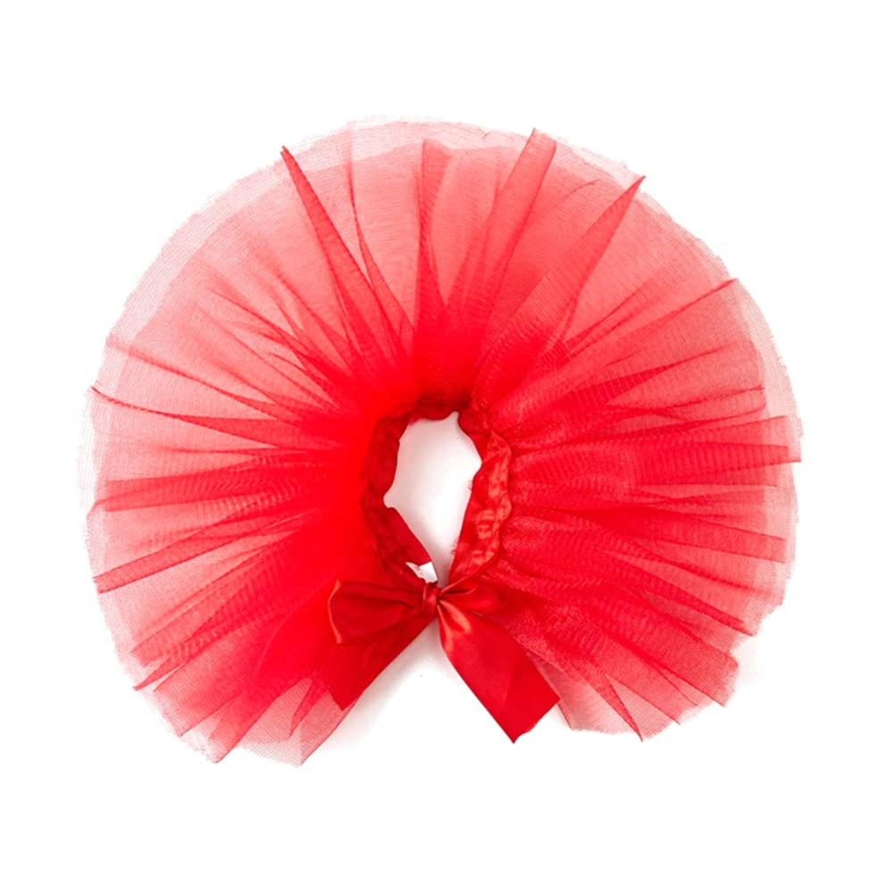 Hapihom Pet Colorful Tutu Skirt Cute Birthday Dresses Costume Pet Supplies For Large Medium Small Dogs Cats red M