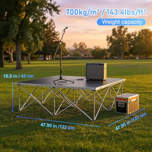 Image of 8x16ft Heavy Duty Portable Stage Platform, 1540 lbs Capacity Modular Stage