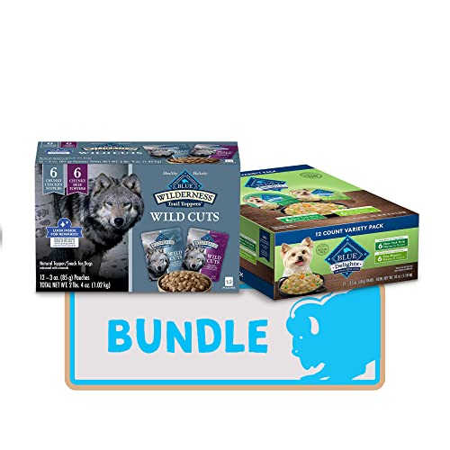 Blue Buffalo Wet Dog Food Cups and Toppers Bundle