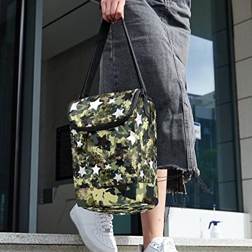 Lonchera de camuflaje con estrellas para colegio excursiones y viajes 6