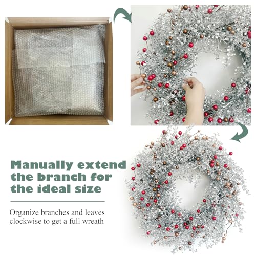 Winter-Front-Door-Wreath-24-Inch-Winter-Wreaths-with-Metallic-Silver-Boxwood-Red-Golden-White-Berry-Winter-Door-Wreath-or-Festival-Celebration-Front-Door-Wall-Window-Hanging Winter Front Door Wreath 24 Inch Winter Wreaths with Metallic Silver Boxwood Red Golden White Berry Winter Door Wreath or Festival Celebration Front Door Wall Window Hanging