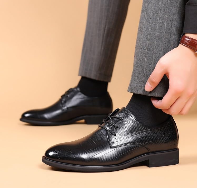 Men's Lace-Up Oxford Shoes Soft Leather Dress Shoes for Weddings Formal Fashion Wingtip Brogue Shoes4