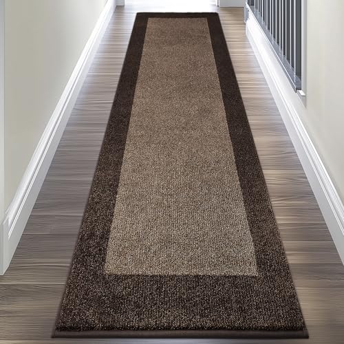 Image of Machine Washable Kitchen Rug 24 inch x 96 inch, Non Slip Kitchen Mat for Floor, Absorbent Entrance Runner Rug for Bedroom, Hallway, Bathroom, Door (Roll Packing)