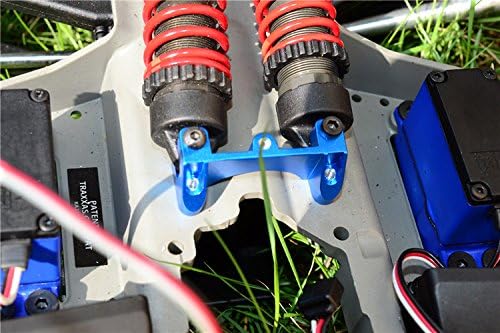 Shock Tower Damper Mount 2pcs Blue for Traxxas EREVO New E-REVO 2.0 VXL Summit Player Pro 4x4 5317 Front and Rear image 4