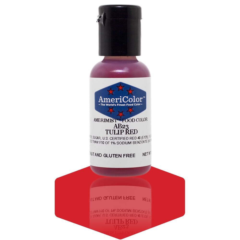 AmeriColor AmeriMist Tulip Red Airbrush Food Color, .65 oz