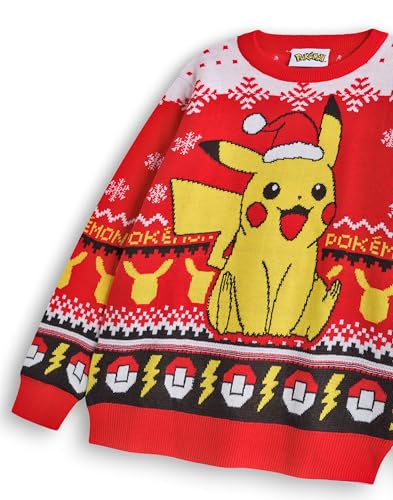 Regalo de mercancía de temporada Pokémon y jersey cálido de punto para niños 6