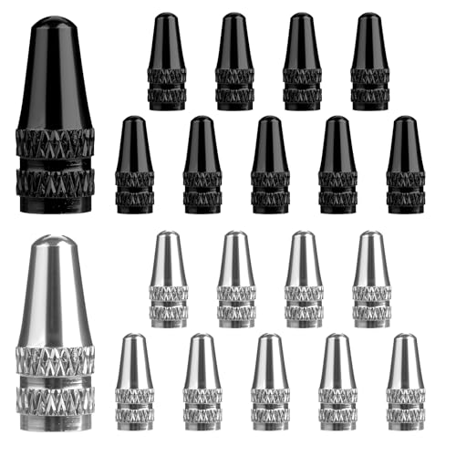 20 Stück Französisch Fahrrad Ventilkappen, Französisch Reifen Ventilkappen, Aluminium Französisch-Fahrradventil Kappen, FranzöSisches Fahrradventil Kappe