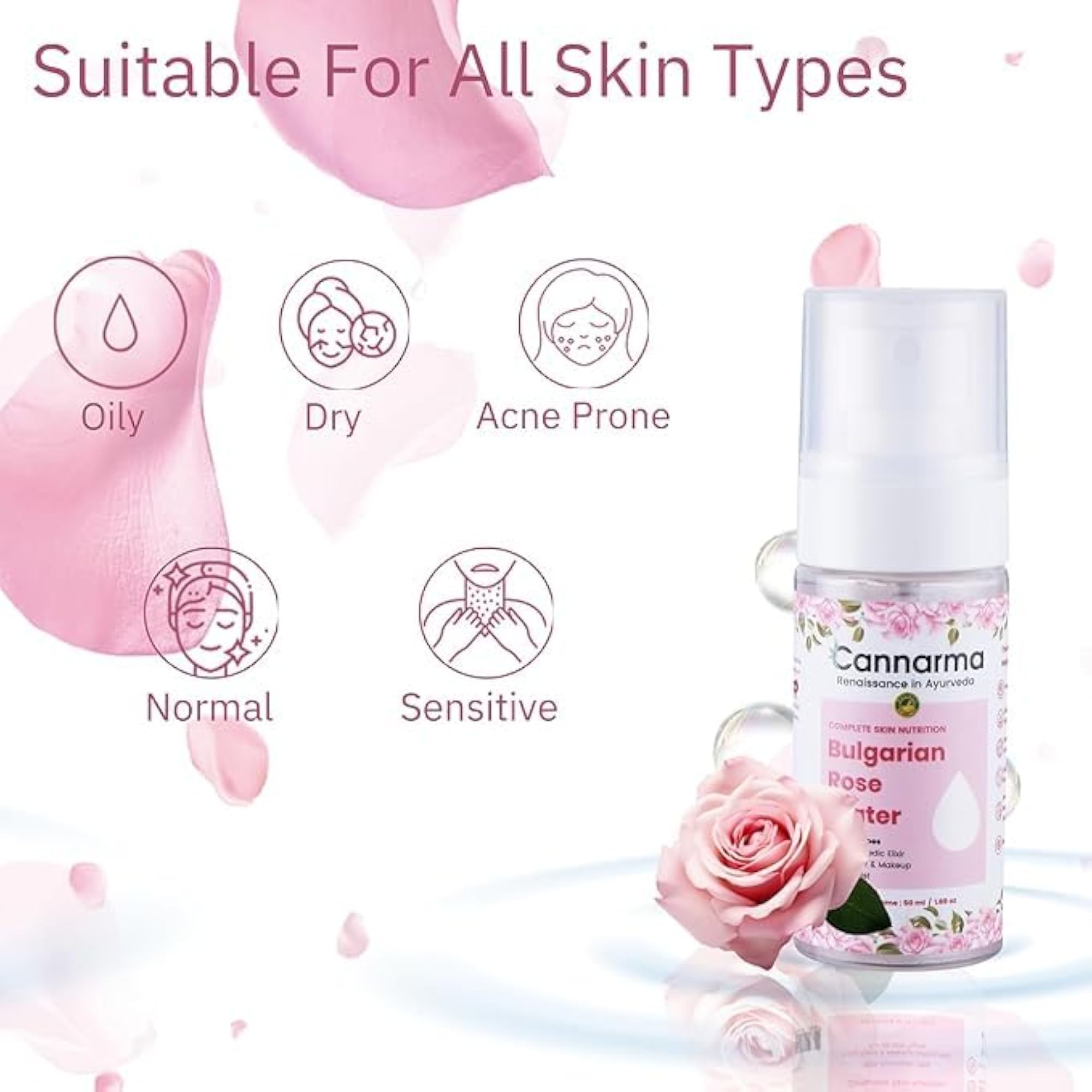 Skincare Combo Kit with Bulgarian Rose Water & Aloe Vera Gel