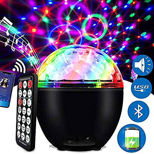 Disco Ball LED LED 16 Farben Disco Nachtclub Beleuchtung Bühnenlichter mit Bluetooth-Fernbedienung und USB-Kabel Disco Ball Lichter für Weihnachtsfeier Bar DJ Geburtstag Hochzeit