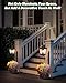 Outdoor Flower Pots 2 in 1, Solar Lamp Post with Planter, Metal Pole, Wall Mount/Standing Solar Planter Lights IP65 Waterproof, Decorative Lamp for Garden, Patio, Porch, 1-Pack (Flowers not Included)