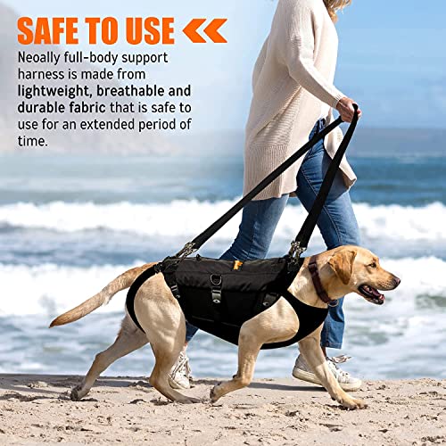 5-In-1 Dog Support Harness - Full Body Lift Harness Support Sling Padded Vest Back Brace - Great For Pet Mobility, Hip & Joints, Back Support, Anxiety By Neoally (Large) #TOP2