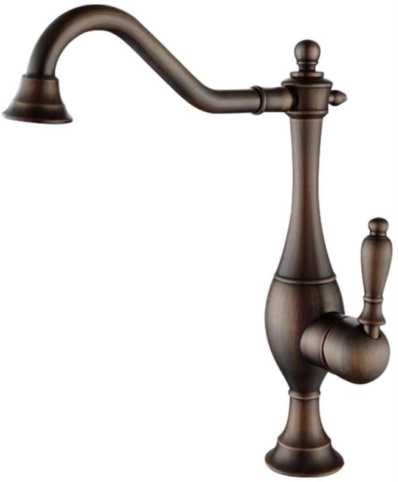 Mitigeur de lavabo marron sans plomb ni nickel pour évier