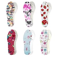 6 Pairs Memory Foam Insoles for Kids - Washable Breathable Latex Shoe Inserts, Soft Cuttable Child Size for Children Toddler Four Seasons Daily Replacement (Style A)