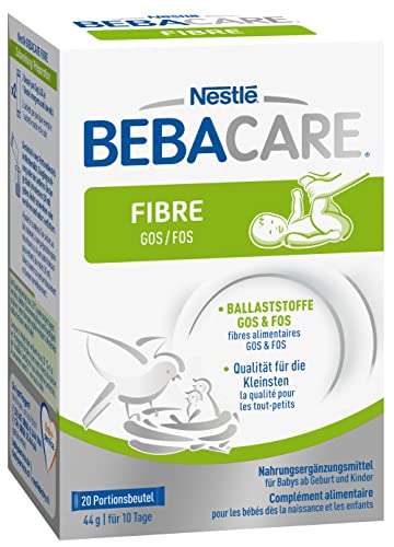 BEBACARE FIBRE Nahrungsergänzungsmittel glutenfrei für eine sanfte Verdauung, Nahrungsergänzungsmittel für Babys ab Geburt und Kinder, 1x (20 x 2,2g)