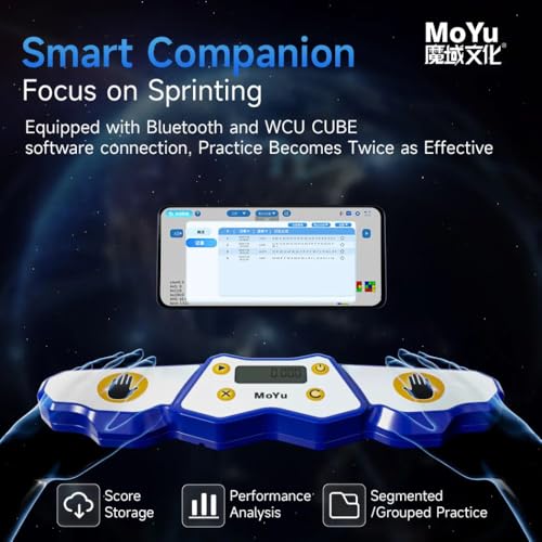 Image of MoYu AI Bluetooth Speed Cube Timer | Mobile App Connectivity & Anti-Slip Pads | Reliable Speedcubing Timer for Practice & Competition