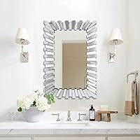 Vista 8 de Espejo de plata antigua para pared, espejo colgante rectangular barroco grande, horizontal y vertical, adecuado para baño, dormitorio, entrada, sala