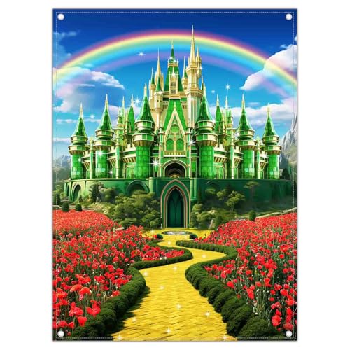 Fondo fotográfico 6x8 pies de poliéster verde miniatura 1