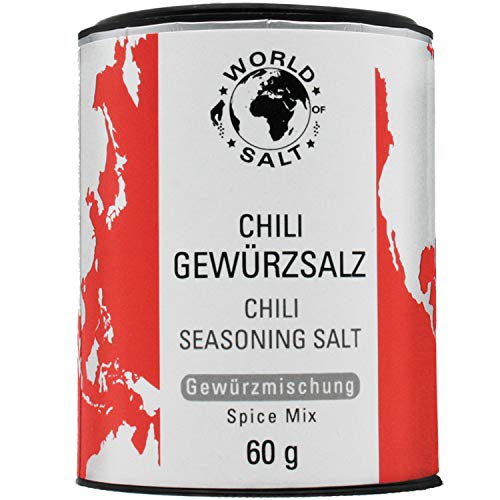 Pepperworld Chili Gewürzsalz, rauchige Salz-Mischung mit Jalapeno-Chilis und Fleur de Sel, Indische Sonnenflocken mit scharfen Chipotle-Chilis, 60 g Cover