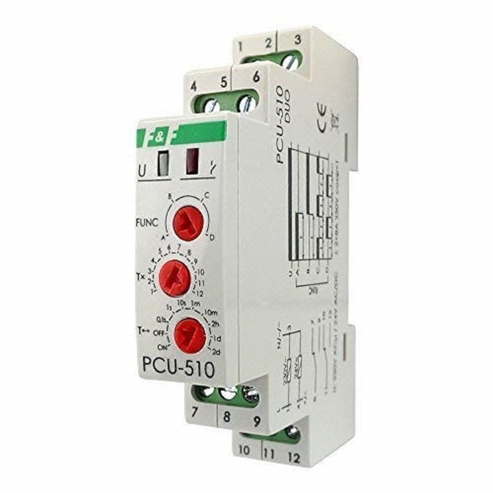 Zeitrelais Multifunktionsrelais Multifunktionszeitrelais Relais PCU-510 DUO F&F 5403