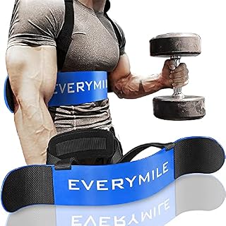 EVERYMILE Fitness Arm Curl Blaster, Sports Arm Blaster, Biceps Triceps Big Arms Bodybuilding Bicep Isolator, Muscle Strength Weight Lifting, Thick Gauge Aluminum, Adjustable Robust Rivets