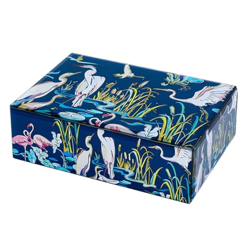 JINQIGG Versatile Jewelry Storage Box Stylish Glass Jewelry Container Strorage Box for Rings and Necklaces Collection