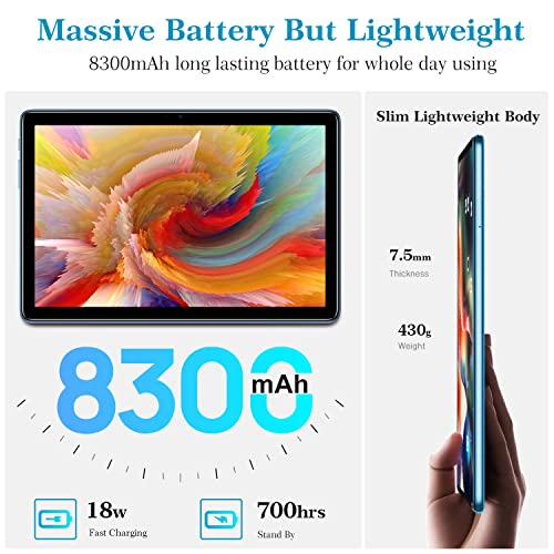 DOOGEE T10 Tablet 10 Zoll Android 12,15 GB RAM+128GB ROM 8300mAh Akku Octa-Core Tablet Pc mit 13MP Kamera 1920 * 1200 FHD+ Bildschirm, 4G LTE & 5G WiFi,Widevine L1-Unterstützung(Blau) – Bild 6