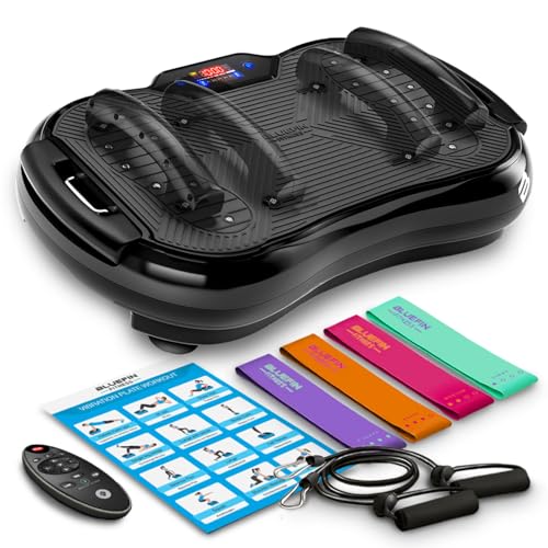 Bluefin Fitness Vibrationsplatte Ultra Slim Plus | Vibrationsplatte Trainingsgerät für Ganzkörpertraining | Kompaktes Design Power Plate mit Widerstandsbändern | Vibrations-Fitness-Trainer für Zuhause Bluefin Fitness Vibrationsplatte Ultra Slim Plus | Vibrationsplatte Trainingsgerät für Ganzkörpertraining | Kompaktes Design Power Plate mit Widerstandsbändern | Vibrations-Fitness-Trainer für Zuhause
