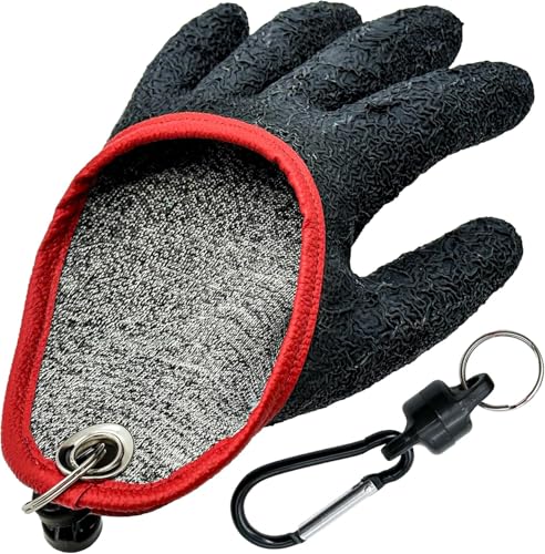 Gants Latex Gants De Pêche Anti-Coupure Étanches Avec Boucle Magnétique | Protection Main Latex | Pour Brochet, Sandre, Silure Peche Carnassiers