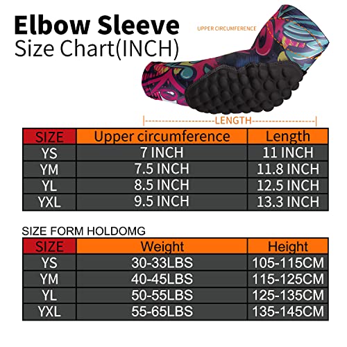 Holdomg Crash Pad Youth Basketball Elbow Knee Sleeves, Elbow Pads, Anti-Collision Long-Legged Knee Pads Protective Gear, Boys, Girls, 4-12Years, Joint Protection (Yellow Elbow Sleeve, Yxl) #TOP1