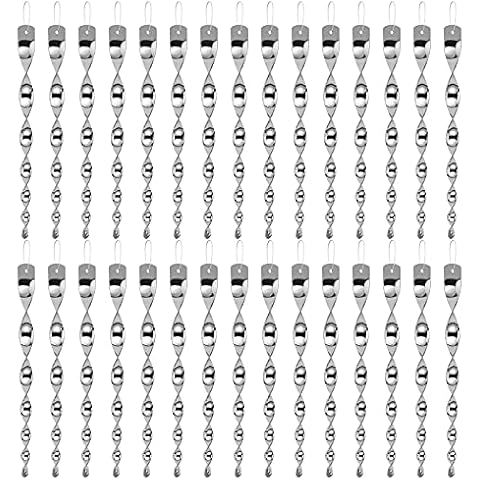 Woodpecker Rods for House,Bird Reflective Devices Outdoor,Reflective Scare Rods,Bird Reflectors for Outside（Christmas Reflector Strip Hanging Home As Decoration(30PCS) Cover