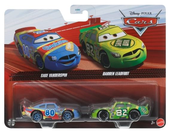 Amazon.com: Mattel Cars Sage Vanderspin and Darren Leadfoot, 1:55