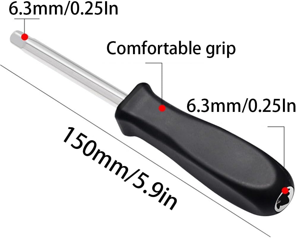 3 Pcs 1/4 Inch Drive Spinner Handle, Standard Socket Driver Handle for Car, Automotive Repair Maintenance