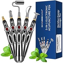 DANGSHAN 5-in-1 Acupuncture Pen, Electronic Acupuncture Pen, Pain Relief Therapy, Meridian Energy Pulse Massage Pen, Powerful Meridian Energy Pen Relief Pain Tools