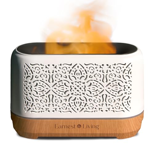 Earnest Living Diffusore di OLI Essenziali Classic Flame da 200 ml con Timer Luci Notturne e Funzione di Spegnimento Automatico Ideale per Casa e Ufficio Umidificatore Diffusore Offre un'esperienza