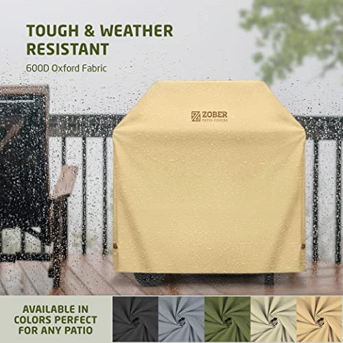 Zober 58 Inch BBQ Grill Cover for Outdoor Grill, Waterproof, Mustard by ZOBER - Used condition - Image 4