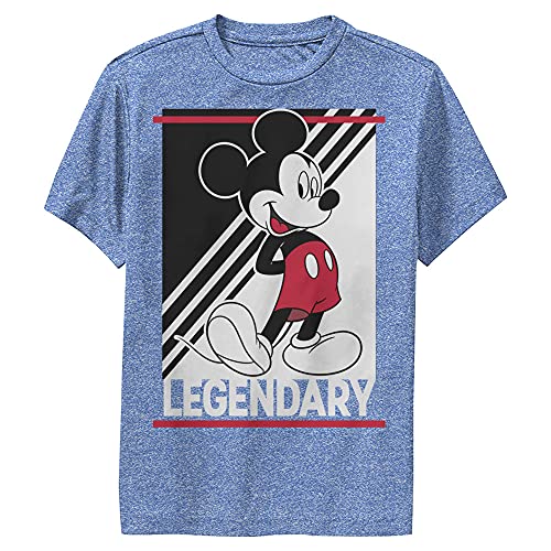 T-shirt Mickey Disney bleu chiné pour le sport et l'école