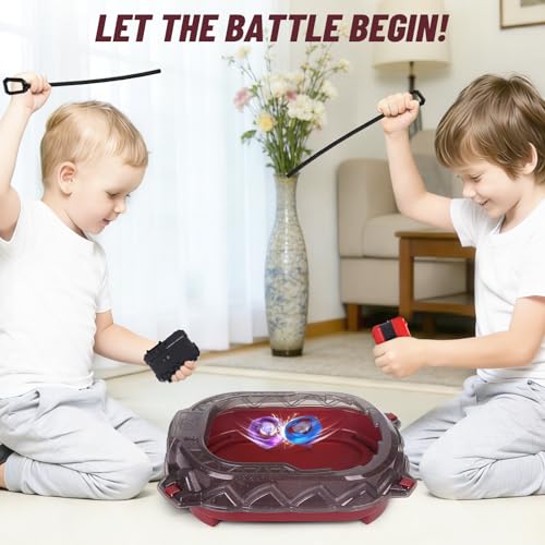 BGOVTAPO X Battling Stadium Only, Spinning Tops Battle Arena with Acceleration Track & Anti-Fly Roof, Durable ABS Construction, Compatible with X Spinning Top Toys Gift for Boys Girls 6+