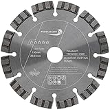 Disco de diamante de 150mm con agujero de 22,23mm, soldado con láser de 10mm, segmento turbo muy robusto, apto para tronzadoras, tronzadoras de gasolina, máquinas de mesa de corte de piedra, sierras de agua, cortadoras de juntas de todas las marcas se puede cortar con y sin agua