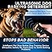 Dog Bark Deterrent Devices, Ultrasonic Anti Barking Device for Dogs, Barks No More Dog Training Device, Stop Dog Bark Control Deterrent Device Indoor Outdoor, Safe for Human & Dogs, Contains Battery